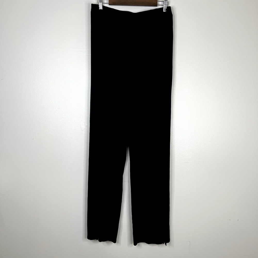 J Jill Wearever Collection Wide Leg Stretch Elastic Waist Ankle Split Flowy Pant